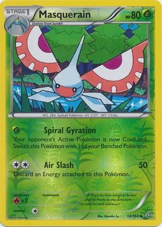 Primal Clash Masquerain #14/160 reverse holo